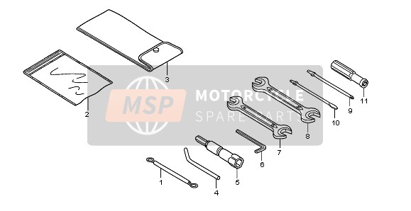 Honda SH300A 2010 TOOLS for a 2010 Honda SH300A